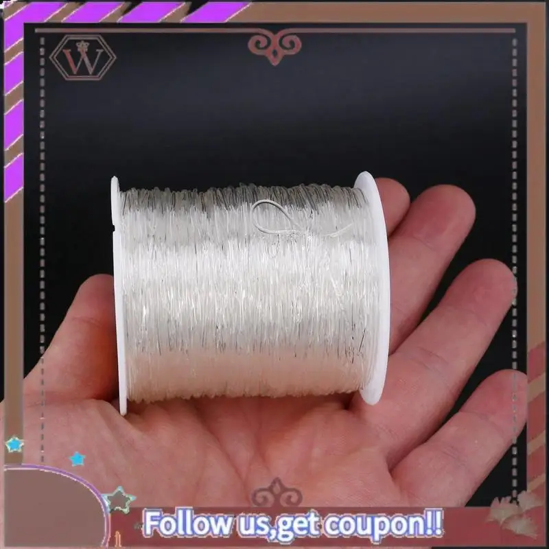 

(Новинка)-2 шт. 0,8 мм прозрачный шнур из бисера, эластичный эластичный шнур для браслета с кристаллами для изготовления ювелирных изделий, браслет, нить для бисера 0,8 мм