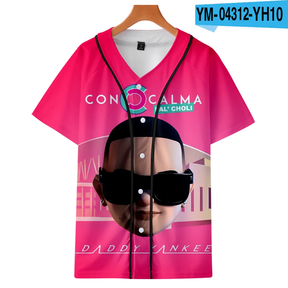 Rapper Daddy Yankee 3D Print Baseball T Shirt Women/Men Summer Short Sleeve Baseball Jersey Kpop Tees T-Shirt Teen Clothes