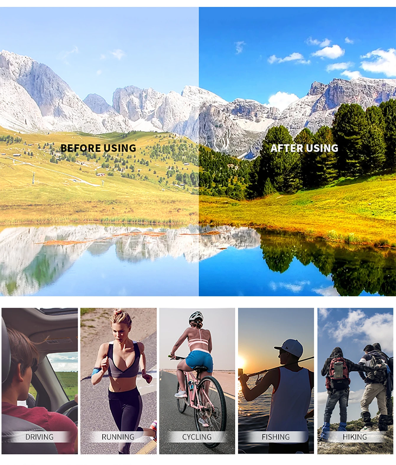 Polarisierte Angeln Sonnenbrille Weiblich Männlich Outdoor Sport Fahren Wandern Brille Straße Radfahren Anti-glare UV400 Brillen – Detail 17