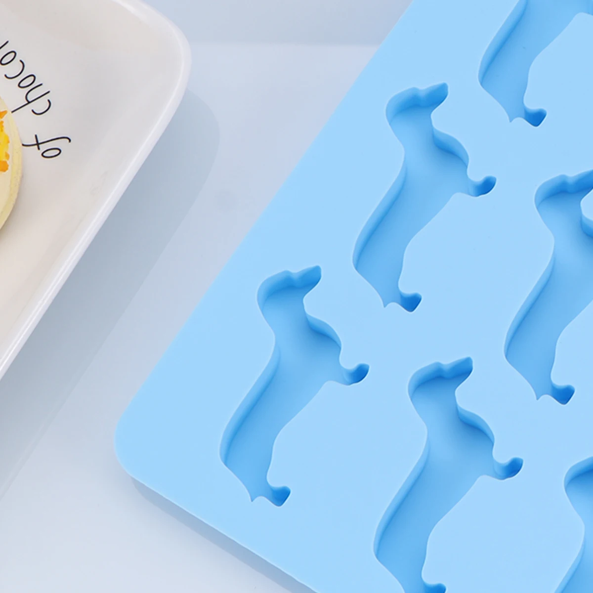 

Puppy Ice Grid Tray Cartoon Baking Mold Silicone Cube DIY Cubes Creative Small Ice Cube Mold Tray Non Stick Easy Clean Dog Shape