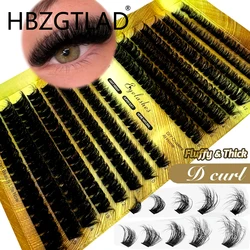 New 320Pcs 5D Fluffy Thick Eyelash Clusters D Curl Wispy Individual Lashes 60D 80D 100D Mix Eyelash Extensions False Eyelashes