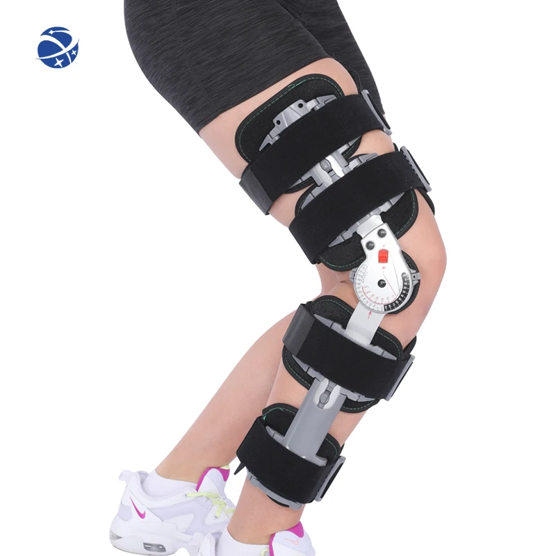 TJ-KM005 High Quality Comfortable Medical Knee Orthosis Brace Hinged Leg Joint for Rehabilitation Physical Therapy Support