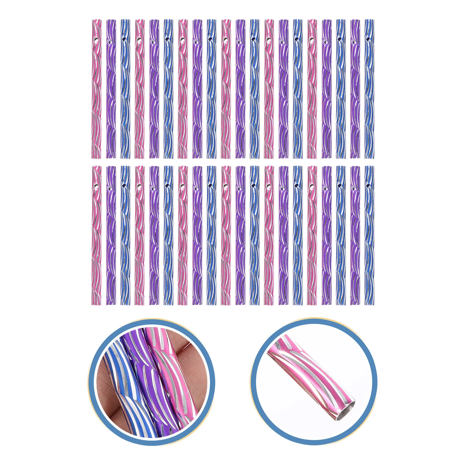 40Pcs Aluminium Wind Chime Tubes Hollow Wind Chime Pipes for DIY Kits Outdoor Home Decoration and Craft Supplies