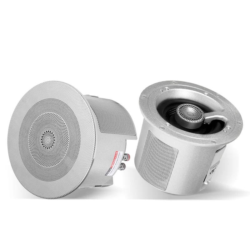 4-inch Neodymium Magnet Passive Coaxial In-Ceiling Speaker 30W 8Ohm Background Music Loudspeaker for Home & Commercial Use