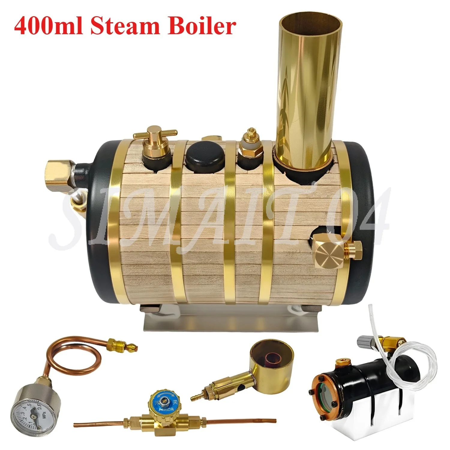 400ml Steam Boiler Steam Boiler Finished Pure Copper Boiler Suitable for Physical Experiments for Various Ship Model Toy