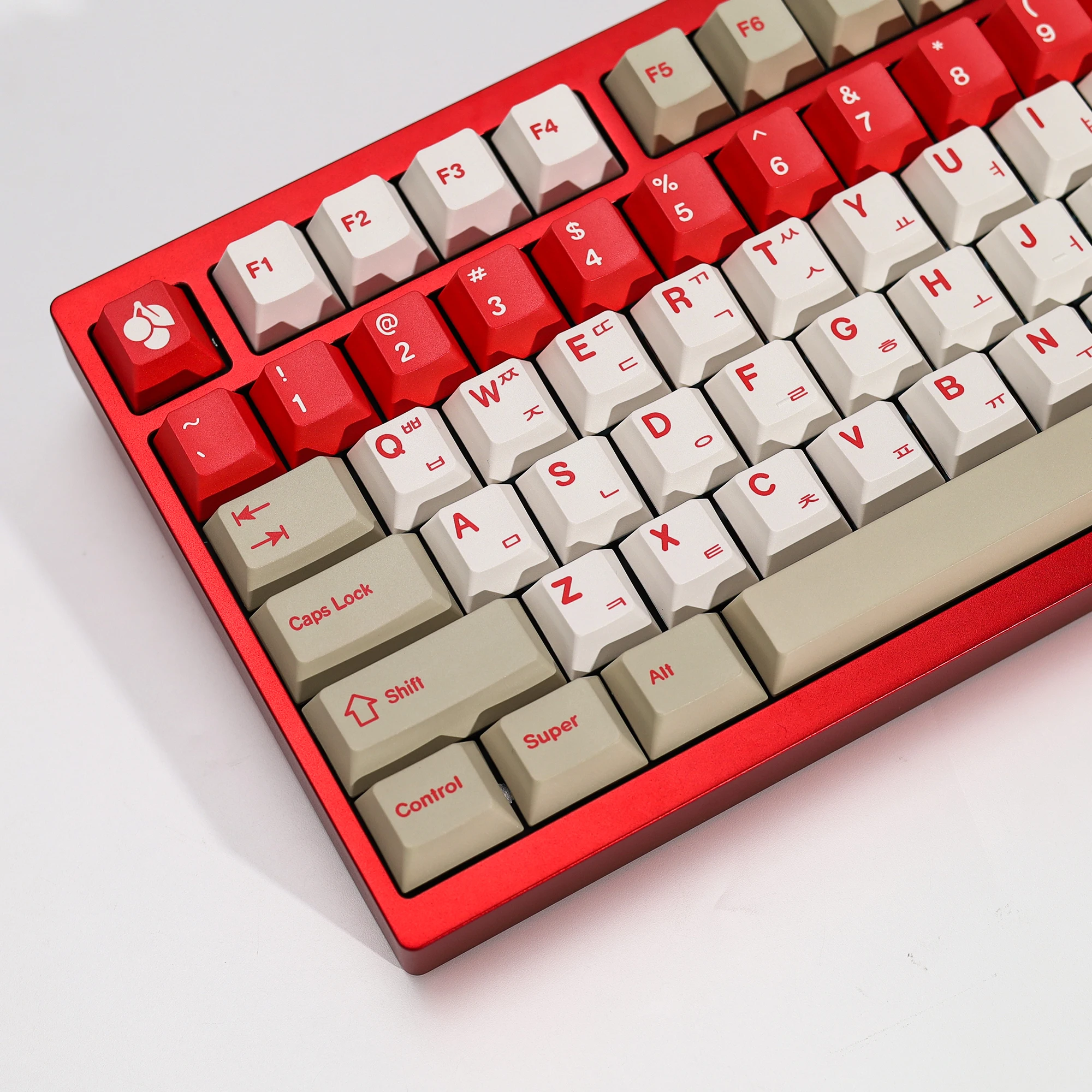 KBDiy Koreanische Tastenkappen Retro GMK Red Alert Cherry Profile PBT Ailce Tastenkappen Maßgefertigt für 60% Gaming Mechanische Tastatur KIT Tastenkappen – Detail 21