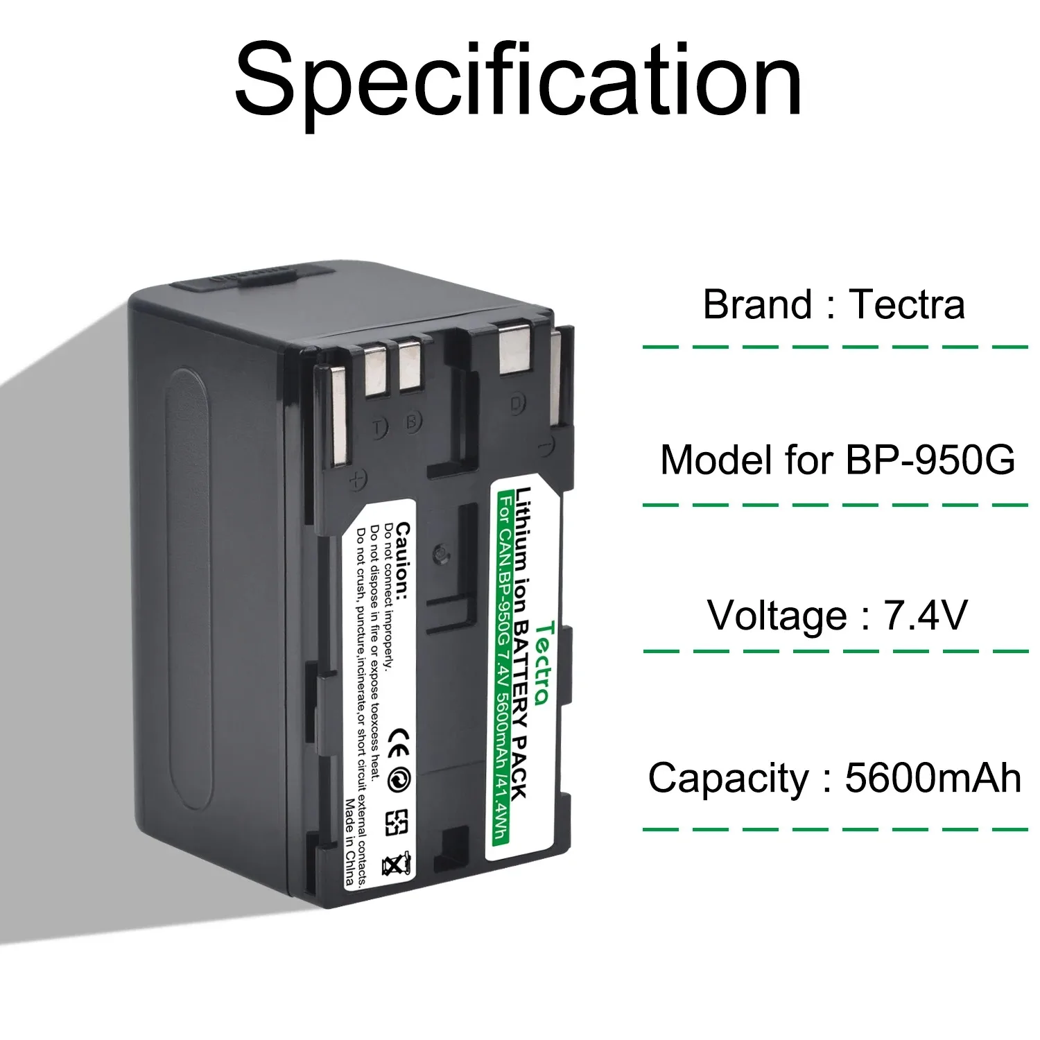 Tectra BP-950 Li-ion Battery for Canon
