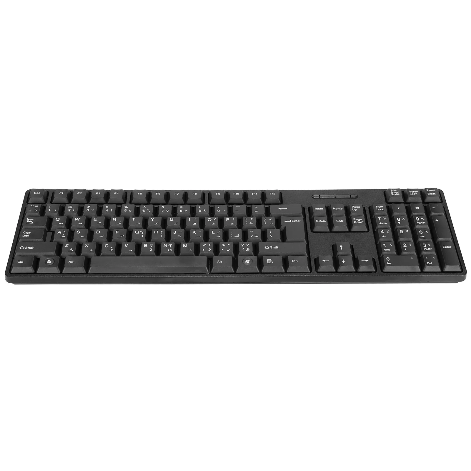 Arabic English Bilingual Keyboard 104 Keys USB Wired Ergonomic Design Mechanical Keyboard for PC Laptops Computer Desktop