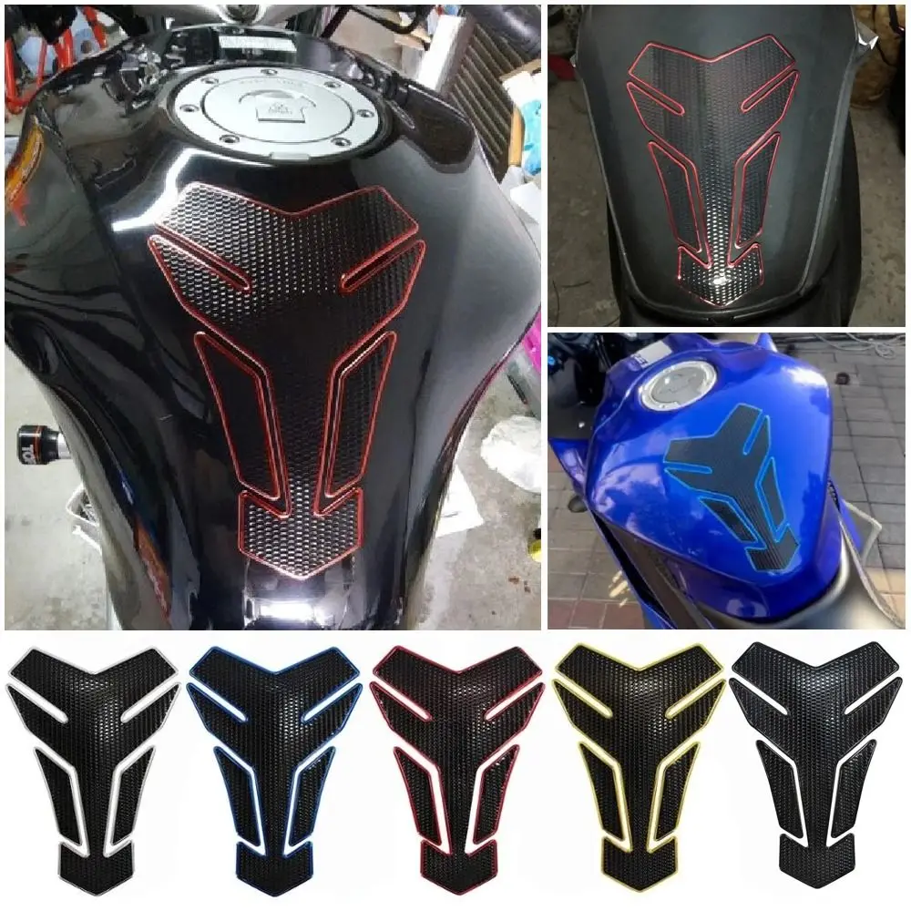 Creative Decoration Motobike Accessories Motorcycle Fuel Tank Stickers Protector Pad 3D Fish Bone Decals Anti-scratch