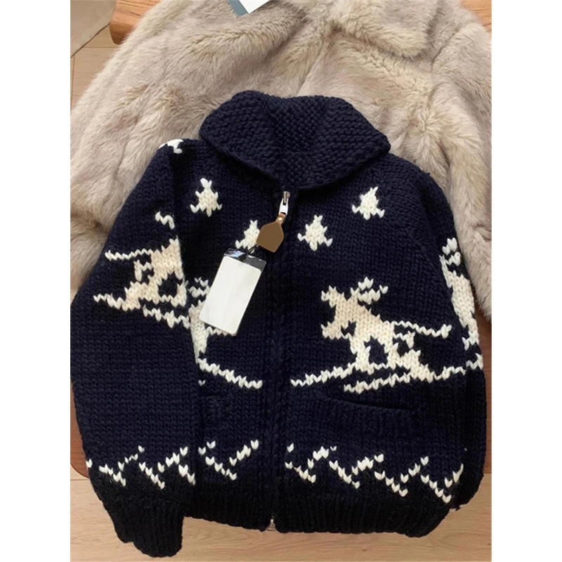 Navy blue sweater [high quality version]