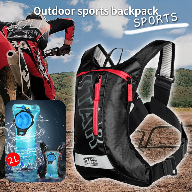 

SFK Multifunctional Motorcycle Cycling Bag Hydrate Backpack Riding Lightweight Breathable With 2L Water Bag Outdoor Gears Pack