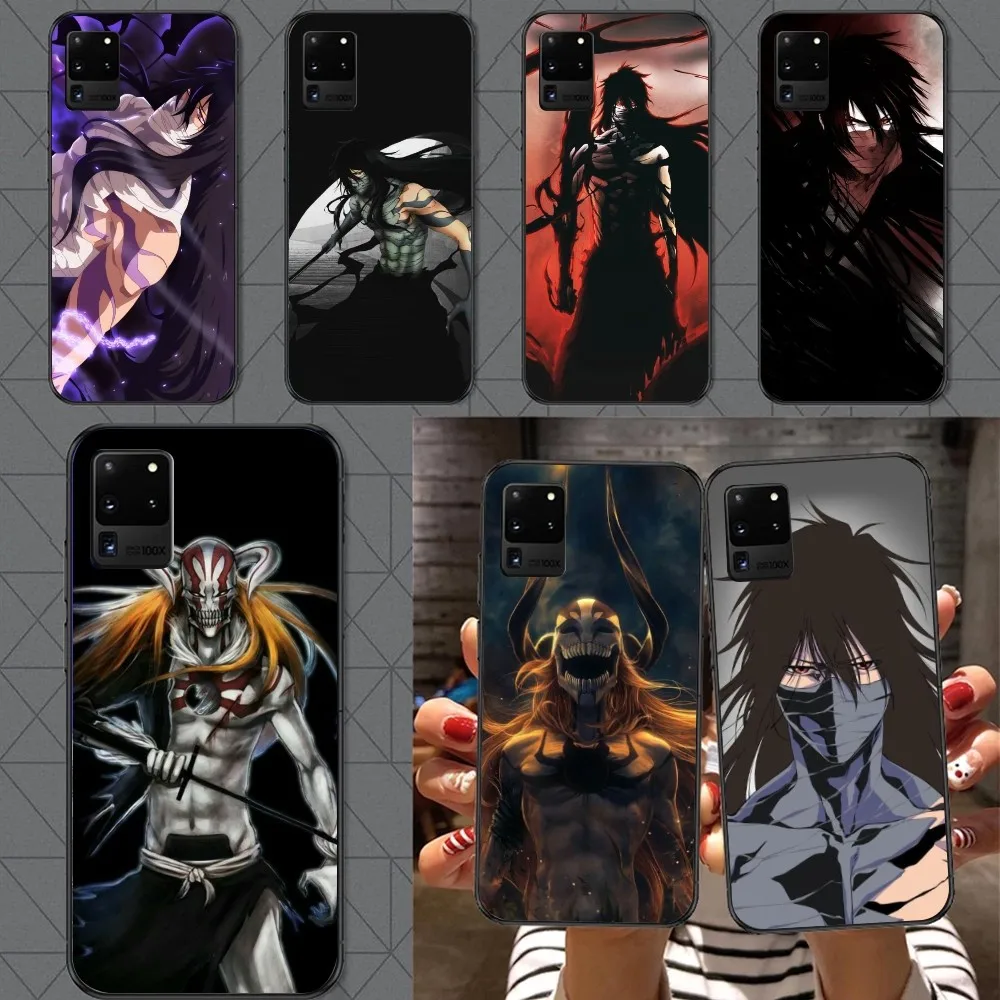 Bleach Ichigo Cool Mobile Phone Case for Samsung A91 A81 A73 A72 A71 A30S A20 A12 A13 A52 A53 4G 5G Black Phone Cover Funda