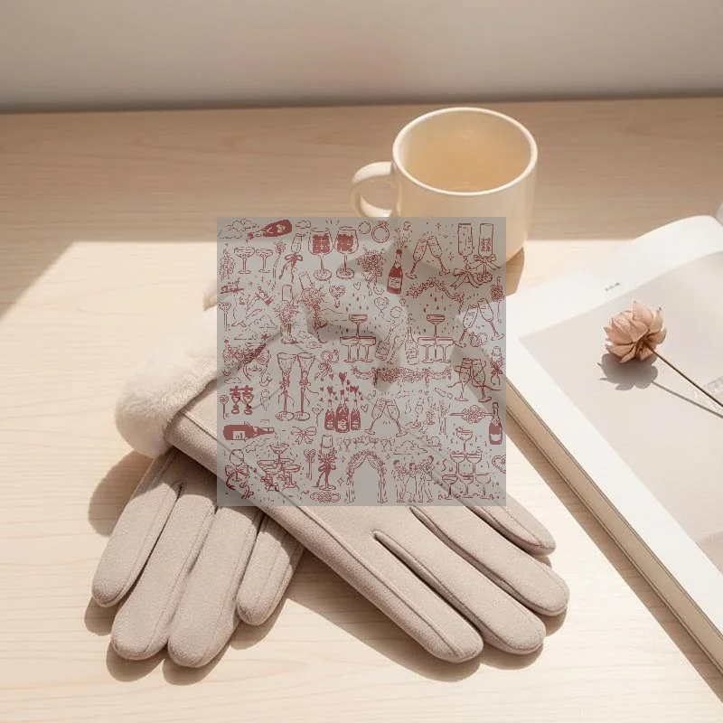 Winter Women's Warm Gloves Have Windproof And Cold Resistant Properties, Thick Fur Lining, And Touch Screen Gloves