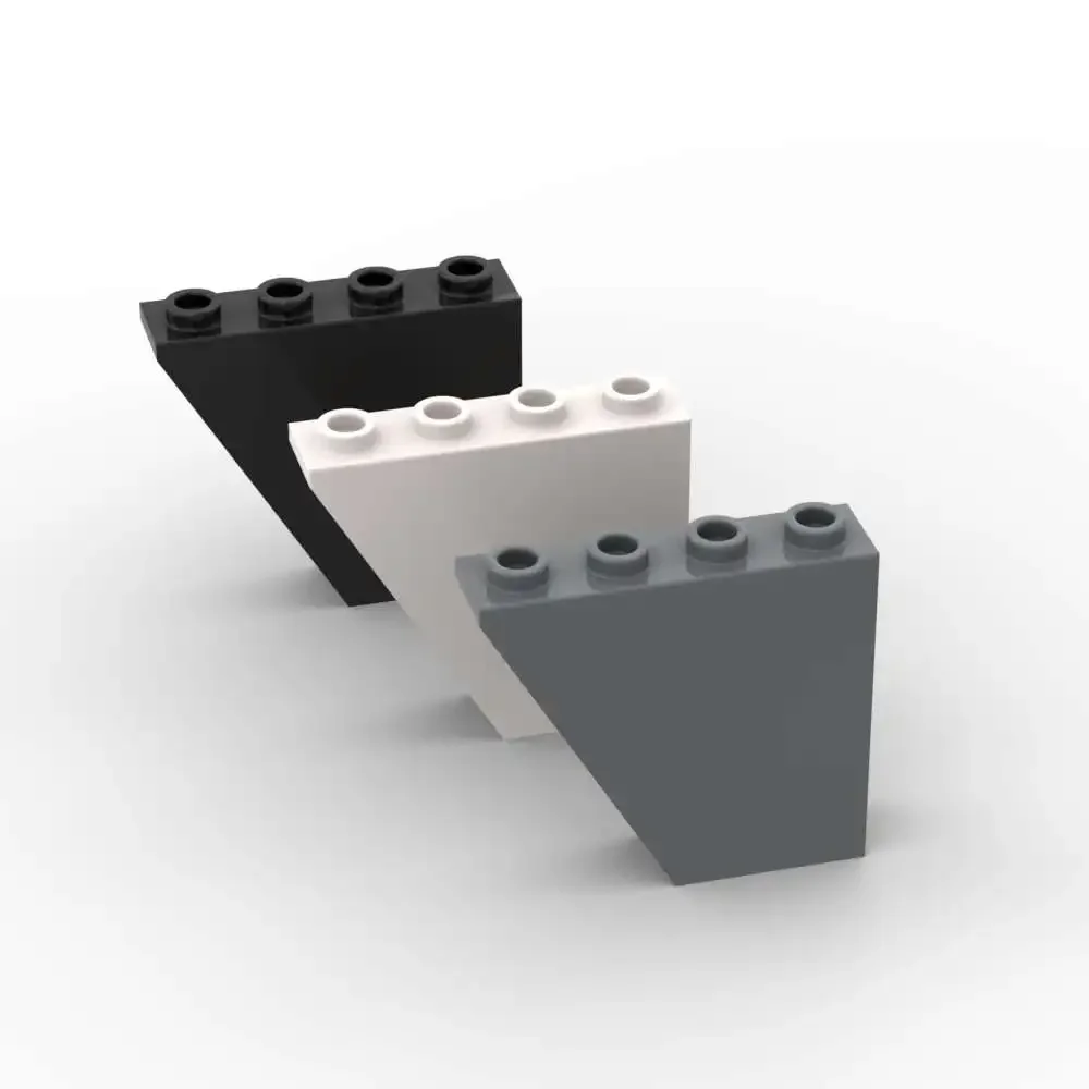 MOC 10PCS Invertito 60 67440 Building Blocks Set 4x1x3 Pendenza Casa Castello Particelle Idea FAI DA TE Giocattoli FAI DA TE Per Bambini Compleanno Regali di Natale