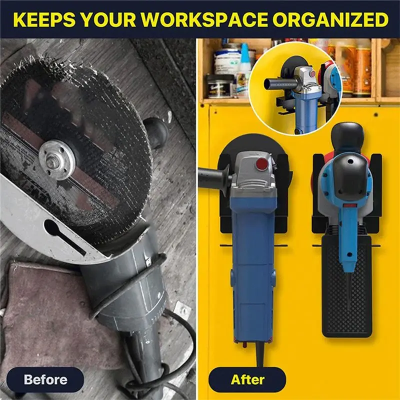 AEE2-Angle Grinder Bracket Multifunctional Wall Mount Angle Grinder Frame Tool Angle Grinder Bracket Tool Room Rack