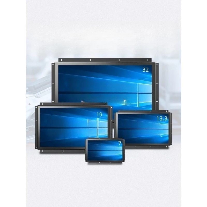 10.1/13 3/15.6/19/21.5 inch industrial panel computer monitor inlaid capacitive touch industrial control machine