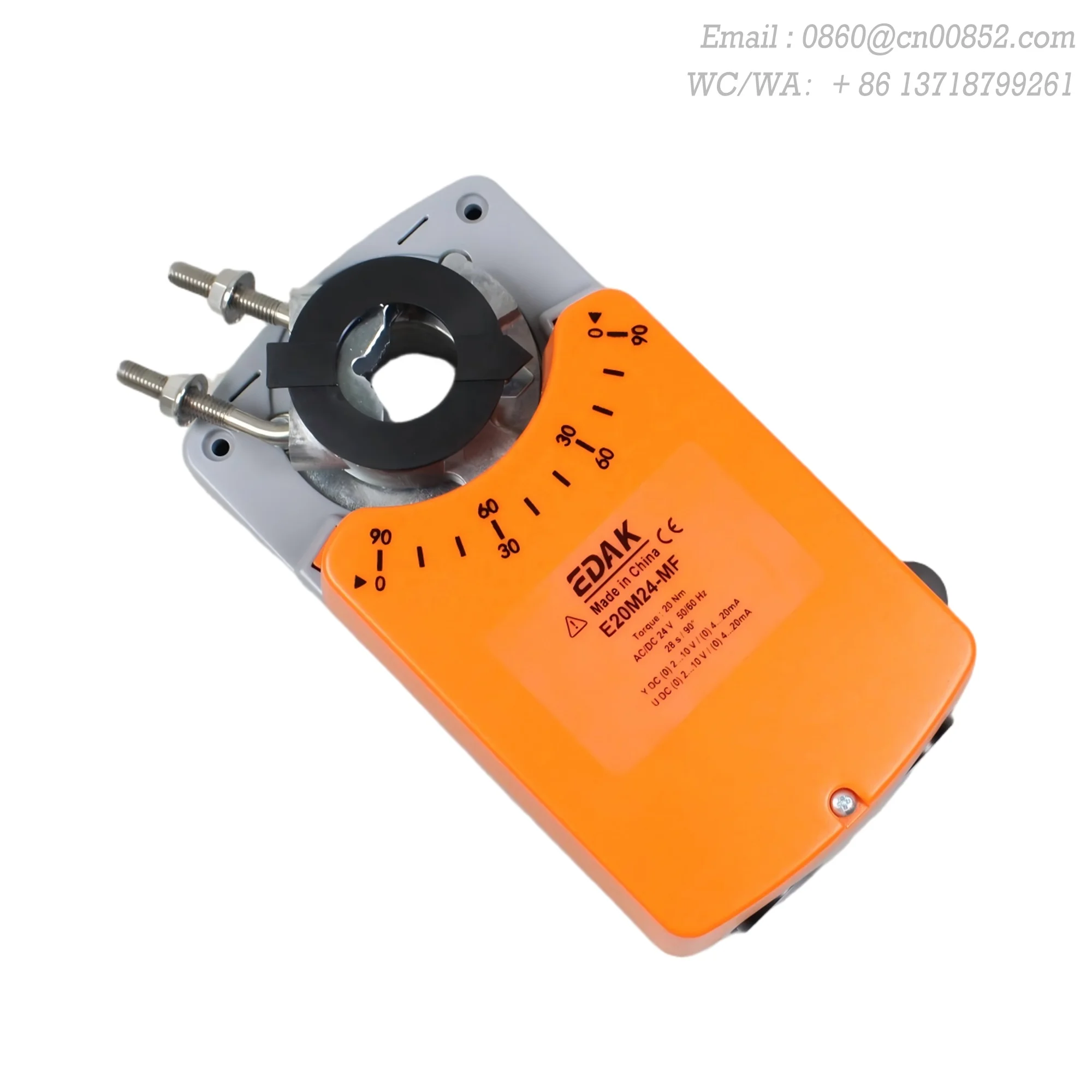 Aktuator Peredam Bermotor Modulasi E20M24-MF E10M24-MF 20Nm 10Nm 24V 220V 4-20mA 0-10V Sistem HVAC Pendingin Udara HRV