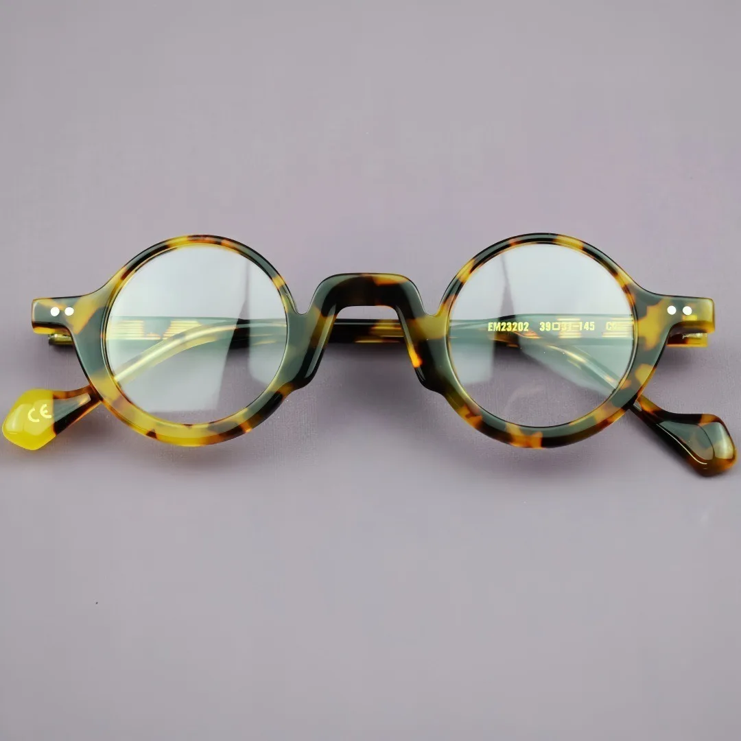 

New Classic Round Acetate Eyeglasses Frame Men And Women Retro Optical Luxury Prescription Glasses
