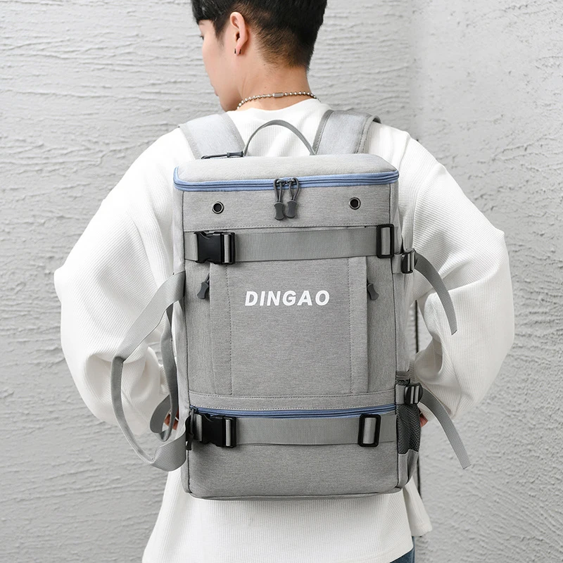 야외 스포츠 배낭 남자 다기능 피트니스 핸드백 사이클링 체육관 가방 스케이트 보드 호환 여행 배낭 노트북 Bookbag