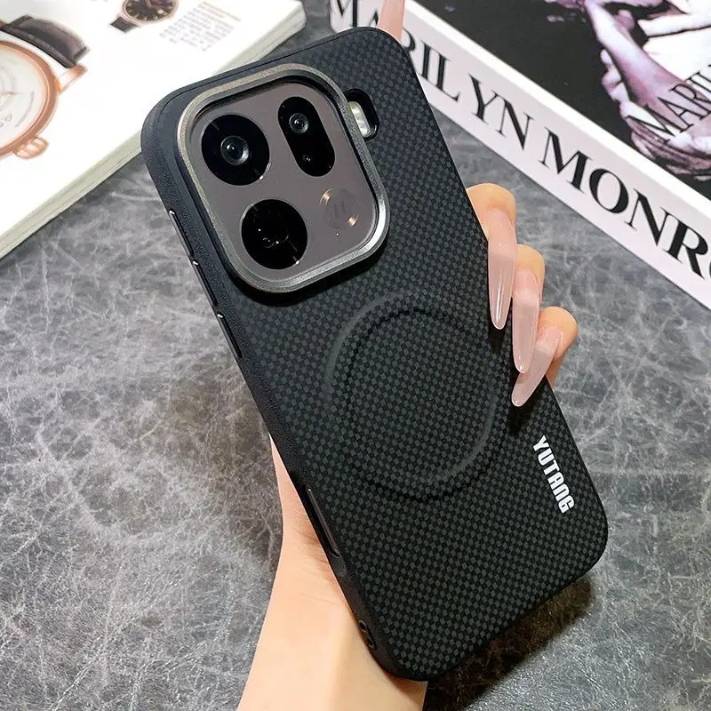 

For OPPO Find X9 Pro x9 built-in Magnetic Case luxury plaid PU leather cover For Oppo Find X9 shockproof skin-friendly Funda