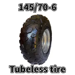 6 Inch Wheel 145/70-6 Tubeless Tire Fit For 50cc 70cc 110cc Small ATV Quad Bike Snowplow Lawn Mower Vacuum Tyre