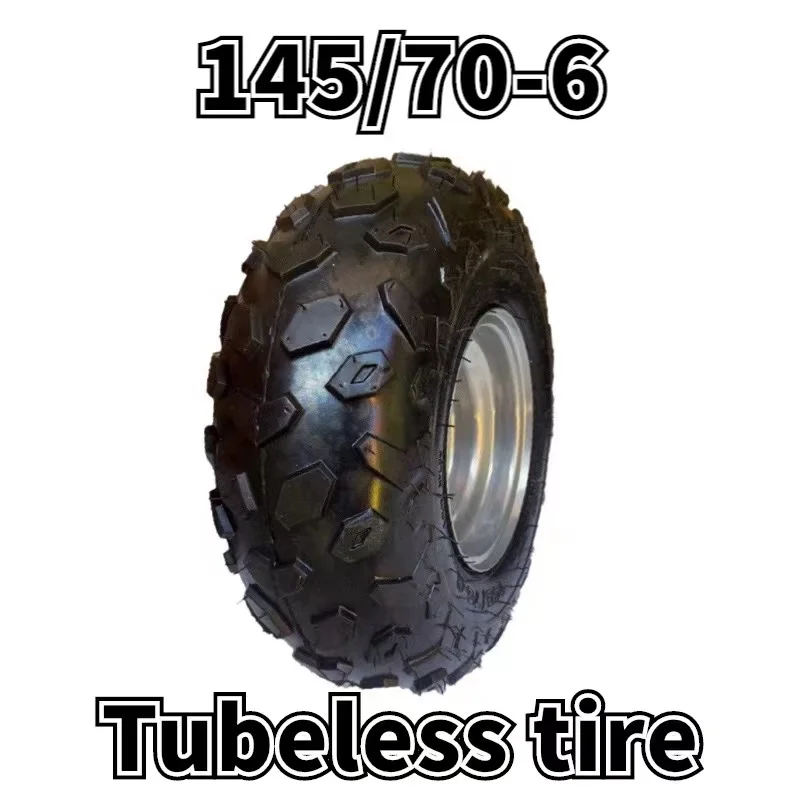 6 Inch Wheel 145/70-6 Tubeless Tire Fit For 50cc 70cc 110cc Small ATV Quad Bike Snowplow Lawn Mower Vacuum Tyre