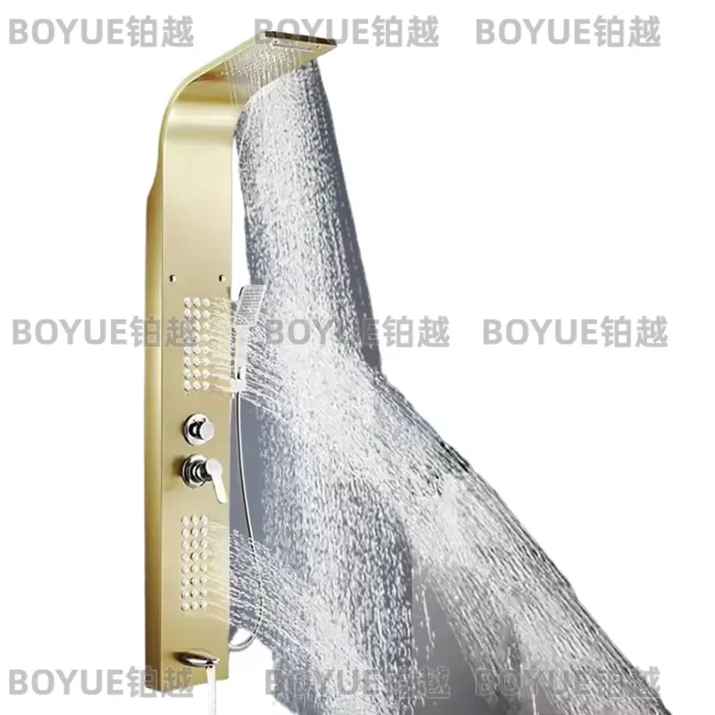 304 Stainless Steel Smart Shower Set Wall Mounted Concealed Bath Nozzle Screen Bathroom Fixture Rainfall Head System