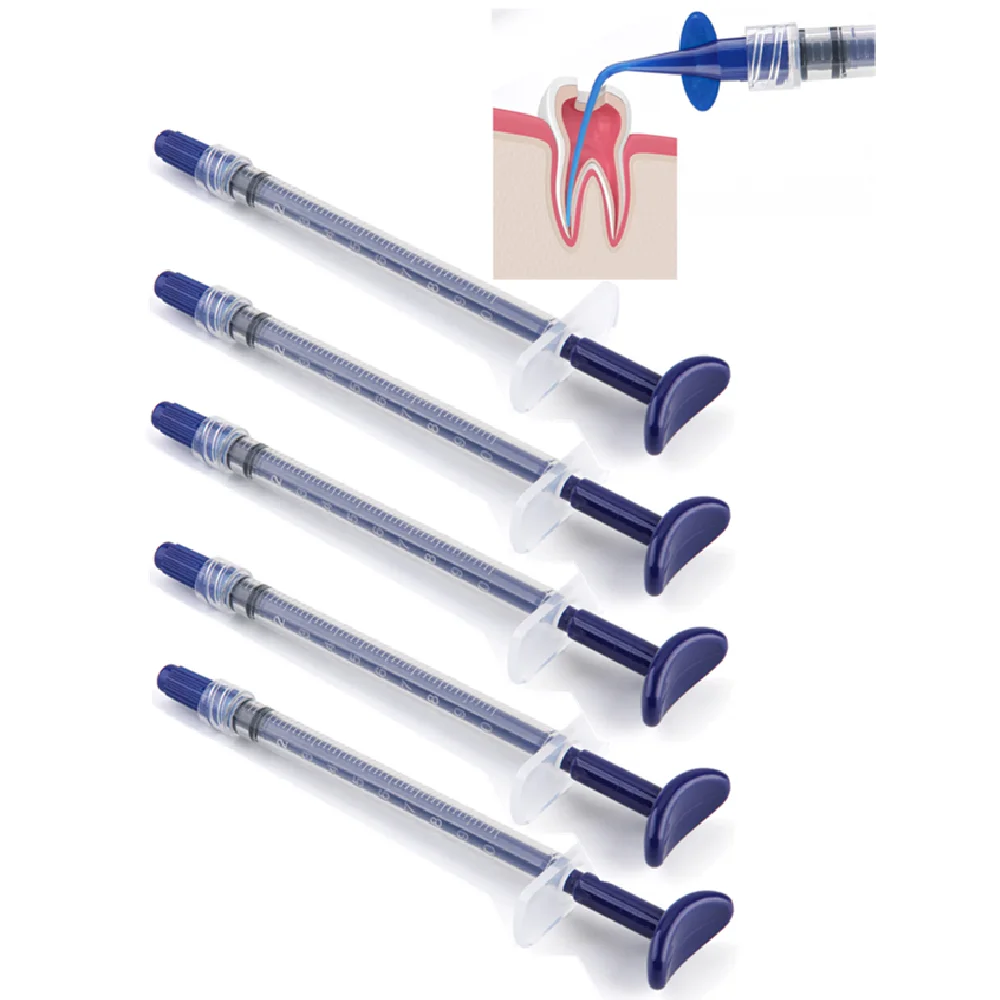 AG DENGT 50/100/200Pcs sbiancamento dei denti punte per irrigazione dentale punta per siringa monouso dentale blu punte per irrigazione dentale