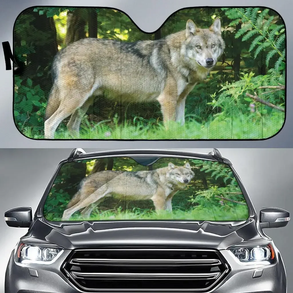 Wild Wolf Car Sun Shades Car UV protection windshield sunshade accessories for family gifts