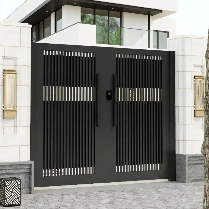 2026 Back Yard Houses Aluminum Alloy Power Coated Eco-friendly Fence Electric Door Outdoor Driveway Gates With 3d Modeling