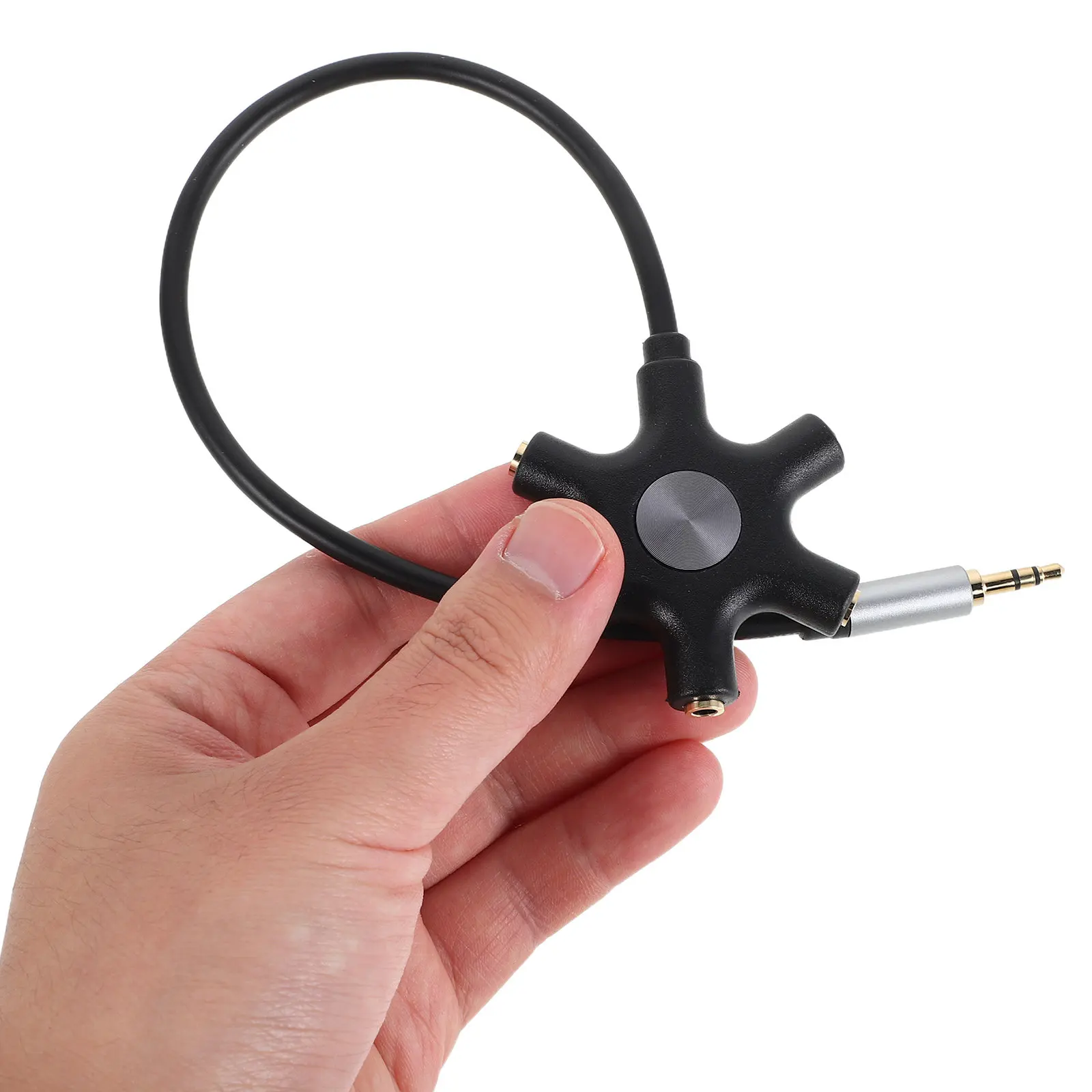 Audio Splitter Cable 5 Port Multi Headphone Jack Adapter Male to Female for Sharing Music Smartphones Tablets Laptops Stereo