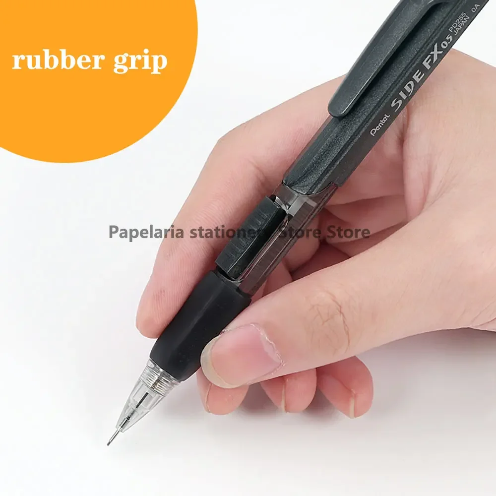 Lápiz mecánico Pentel de 0,5mm, suministros de dibujo artístico, accesorios de oficina, papelería escolar para estudiantes, plomo de prensa lateral,