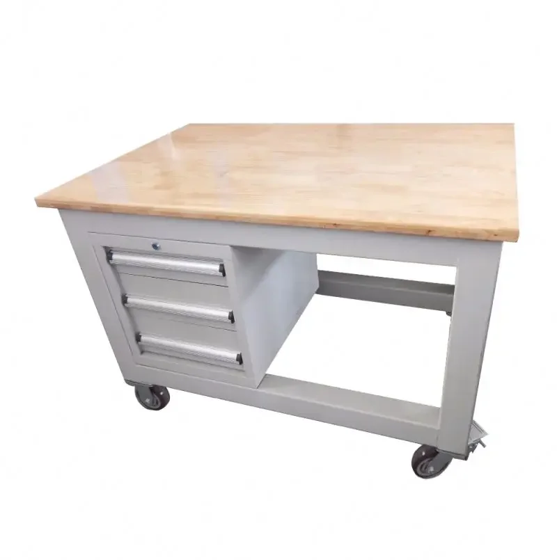 Super popular workshop workstation wooden workbench with tool cabinet