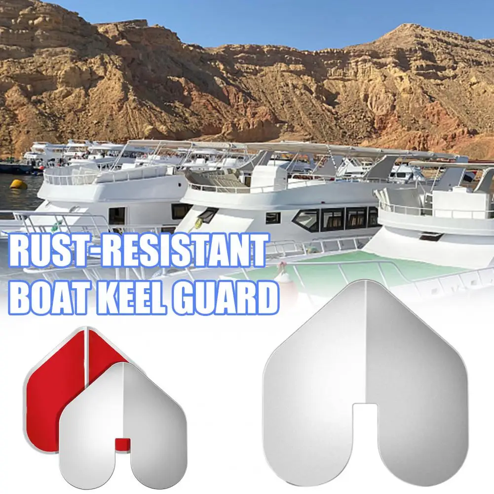 Boat Bow Protector Stainless Steel Rust-resistant Boat Keel Guard 2pcs Stainless Steel Boat Bow Protector Kit Bow Keel Guard
