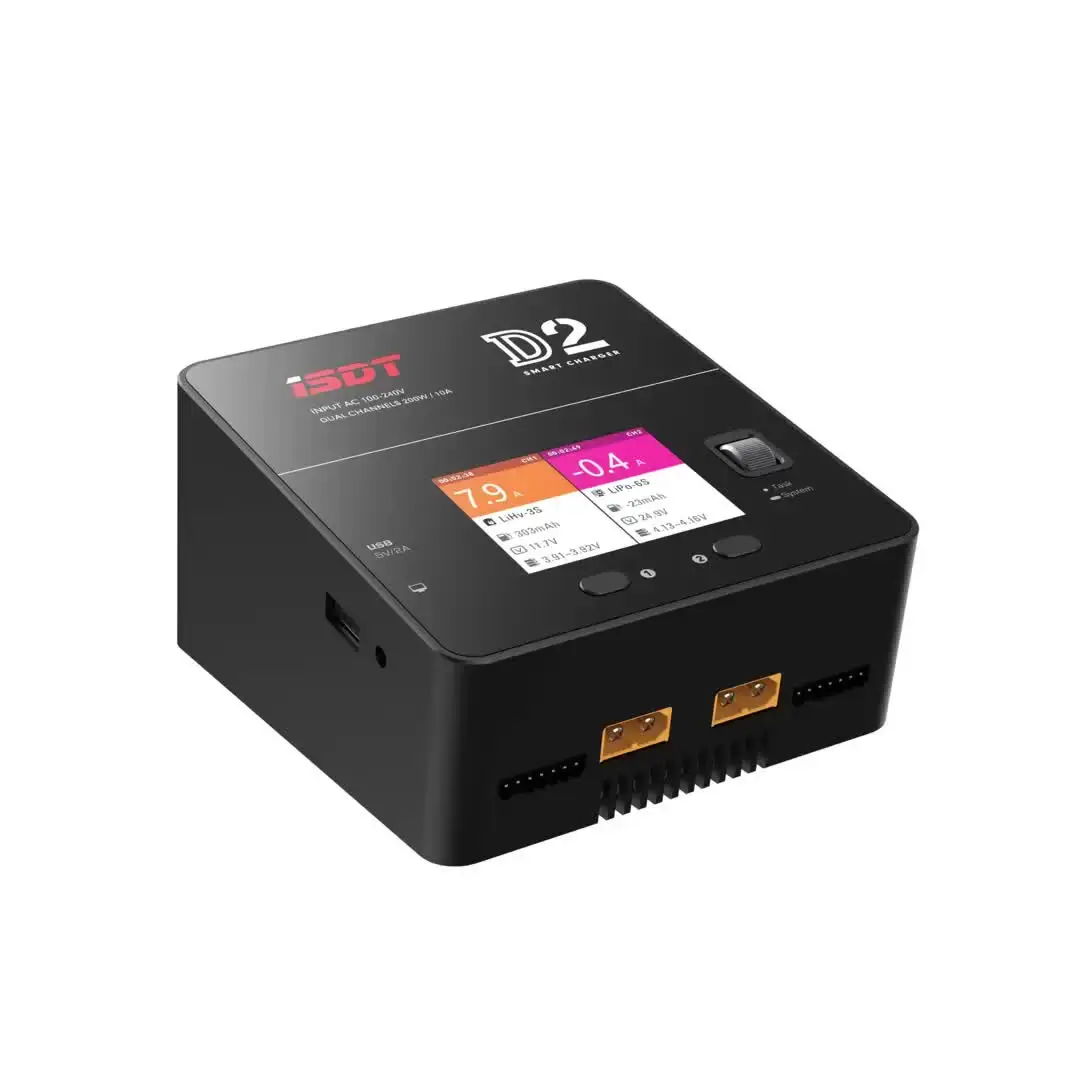 ISDT D2 Mark II 200W 24A AC デュアルチャンネルバッテリー充電器/放