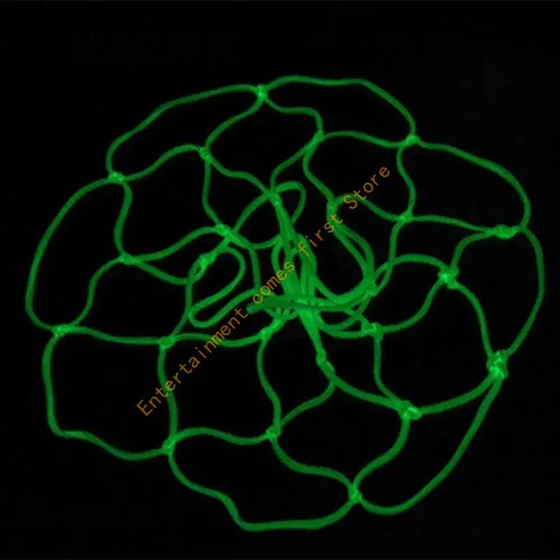 12 Rings Standard Size Glowing Basketball Net Outdoor Luminous Basketball Net 55KD