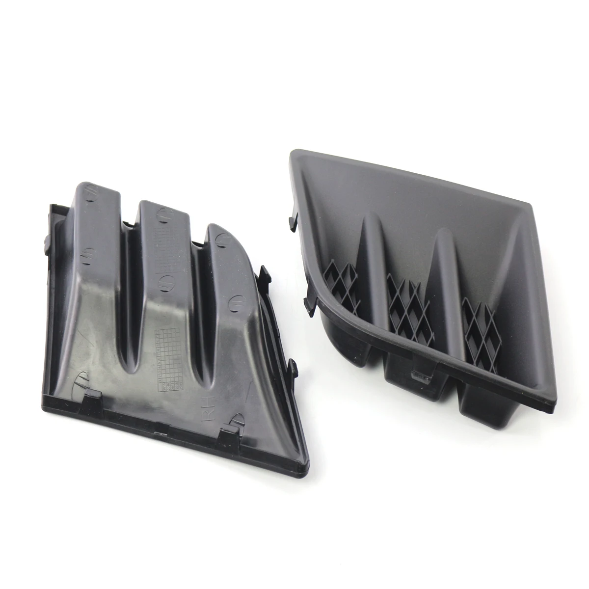 ABS Black Car Front Left Right Bumper Grill Grille Fog Light Lamp Cover Caps Replacement For Peugeot 107 2009-2012 7422A8 7422A9