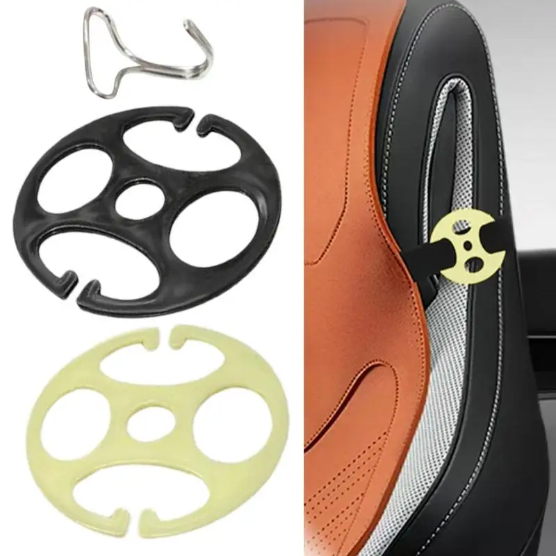 24pcs Plastic Car Seat Cover Plum Plate Metal Hooks Card Fixed Chuck Plastic Fastener for Seat Auto Seat Tape Accessories