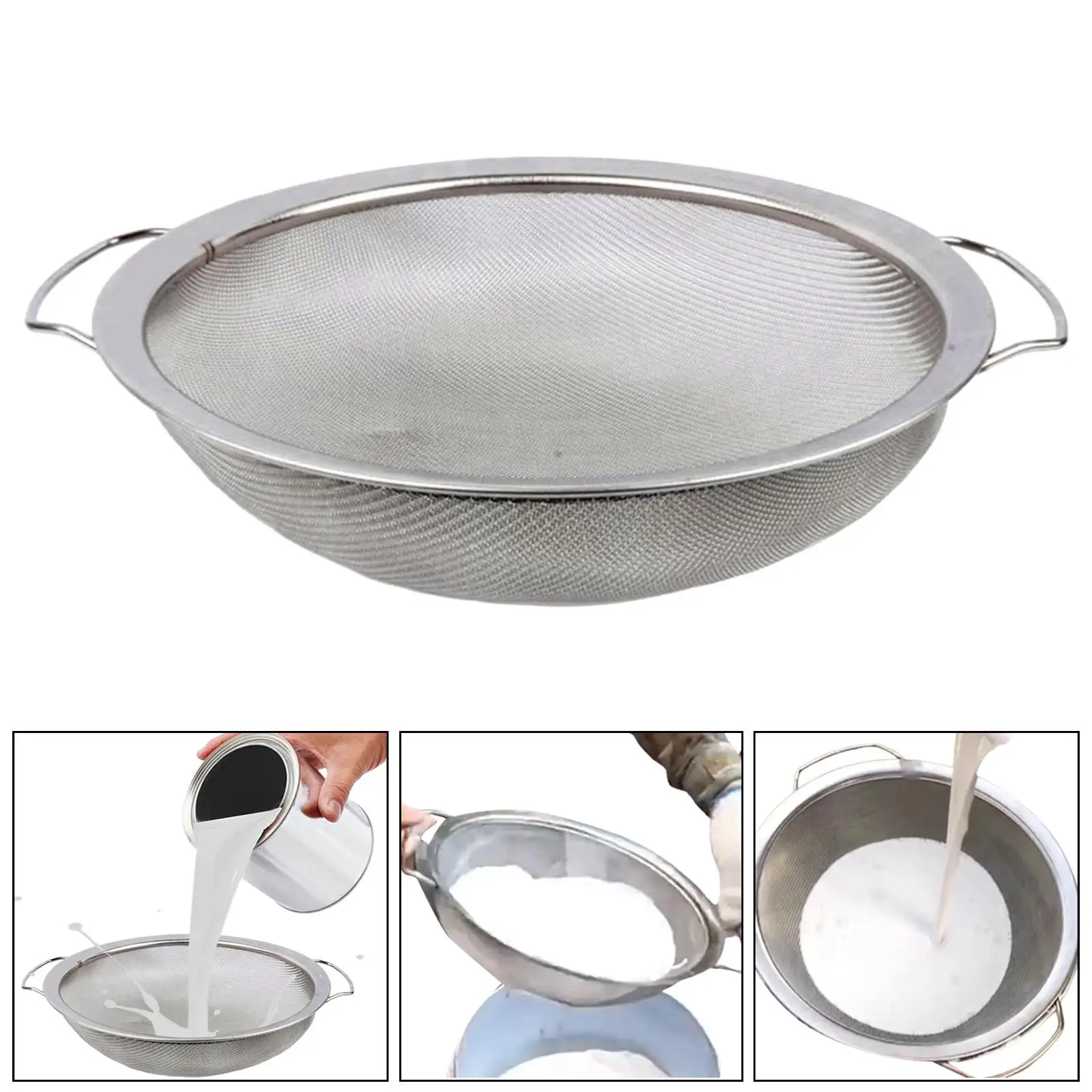 Fine Mesh Paint Strainer Stainless Steel Paint Filter Insert Strains Easy to Clean Reusable 60 Mesh Paint Filter Strainer