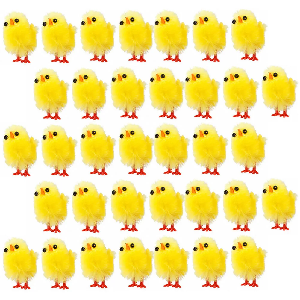 

120 Pcs Dish Drying Rack Easter Chick Decoration Simulation Garland Decorations for Party