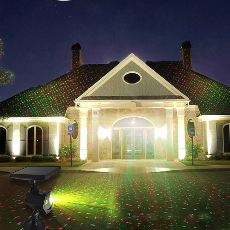 

GEFENSI Solar LED Laser Christmas Projector Outdoor Waterproof Lights Laser Party Light Garden Lamp Xmas Festivals Disco Lamp DJ
