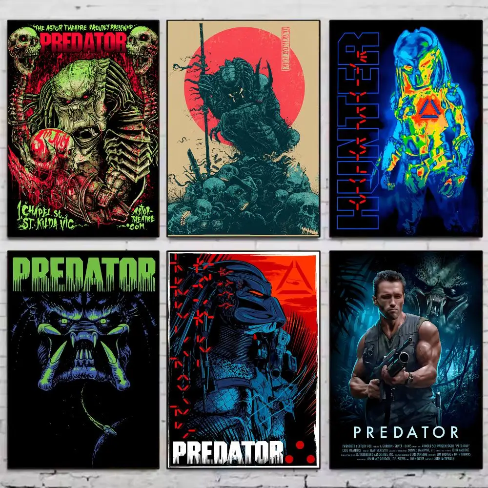 P-Predator Filmplakat Vintage Wandkunst Ästhetische Raumdekoration Druck Wohnzimmer Schlafzimmer Heimdekoration
