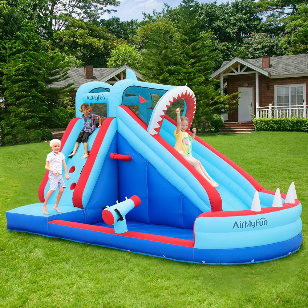 Aangepaste Oxford doek groothandel buitenspeeltuin springkasteel glijbaan springkasteel lucht opblaasbaar CE-gecertificeerd 135 kg capaciteit 3