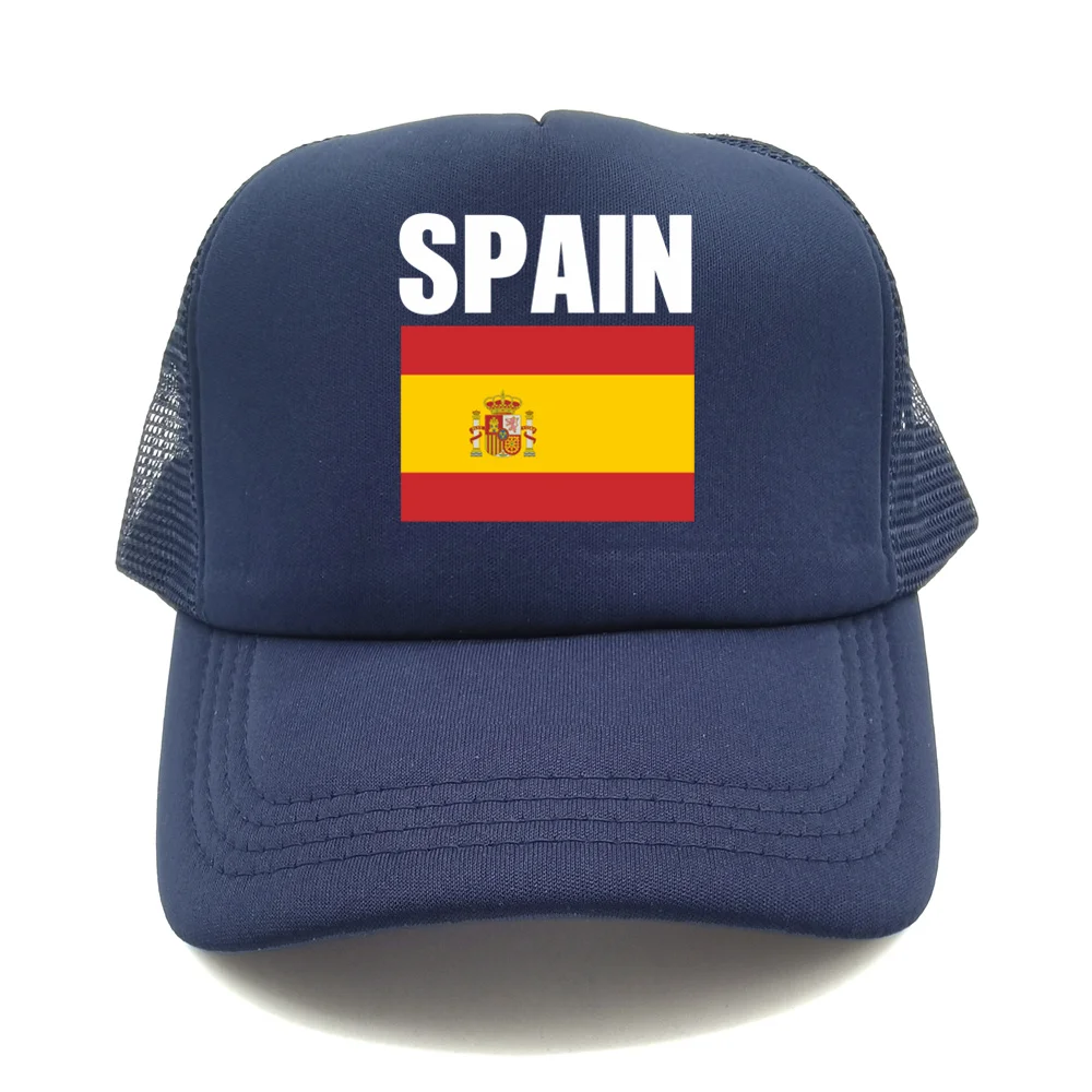 Flag Of Spain Baseball Cap For Women Men Country Proud Mesh Net Trucker Hats Summer Breathable Snapback Dad Gift Caps