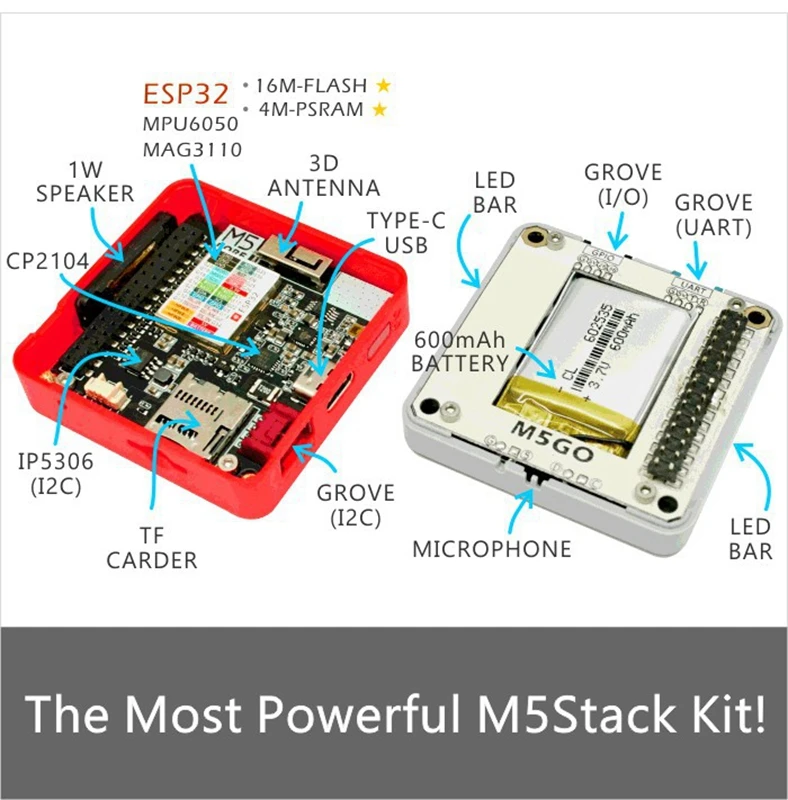 Imagem -05 - Diy Eletrônica Kit M5stack Fogo 4m Psram 16m Flash Esp32