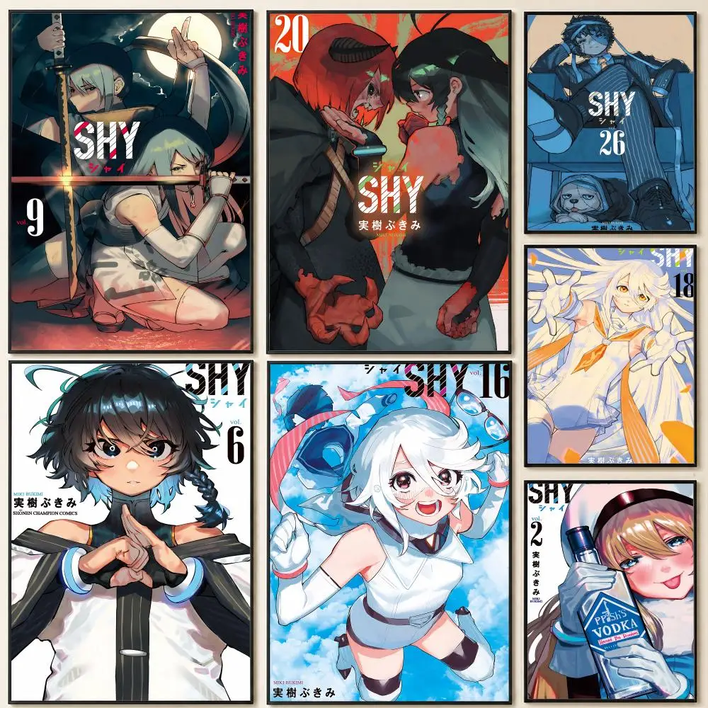 anime S-SHY Poster HD Self Adhesive Wall Poster Waterproof Removable No Fade for Bedroom Living Room Decor