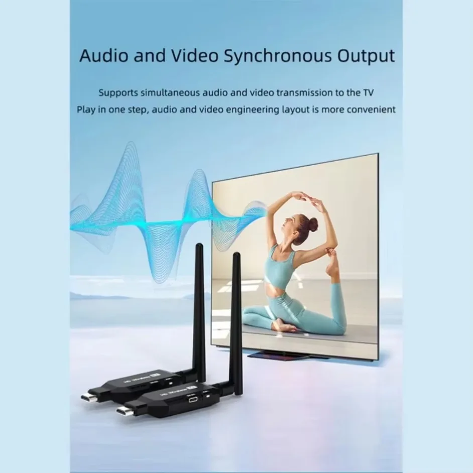 New 1080P 50m Wireless HDMI-Compatible 1 TX to 2 Splitter Video Transmitter Receiver for PS4 Camera Laptop to Monitor Projector