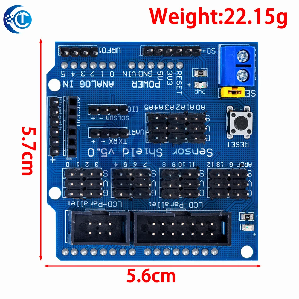 1 قطعة V5 الاستشعار درع لوح تمديد درع لاردوينو UNO R3 V5.0 وحدة إلكترونية الاستشعار درع V5 لوح تمديد