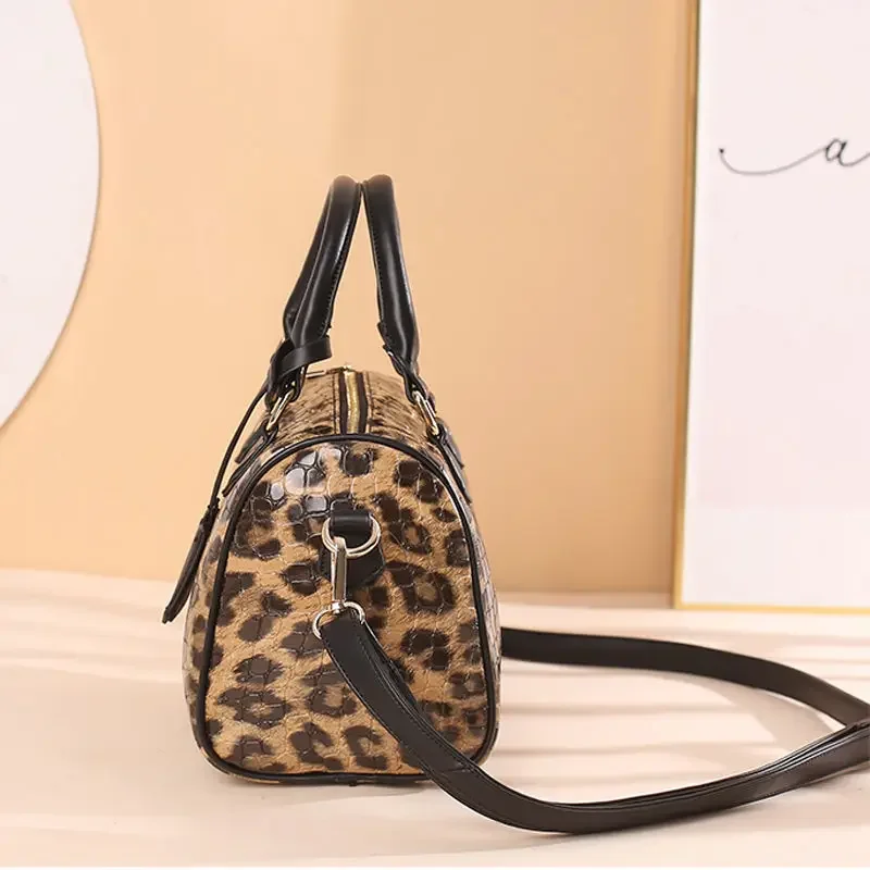 New Fashion Leopard Women Handbags European Design Patent Leather Ladies Shoulder Bags Female Girl Brand Luxury Crossbody Bag