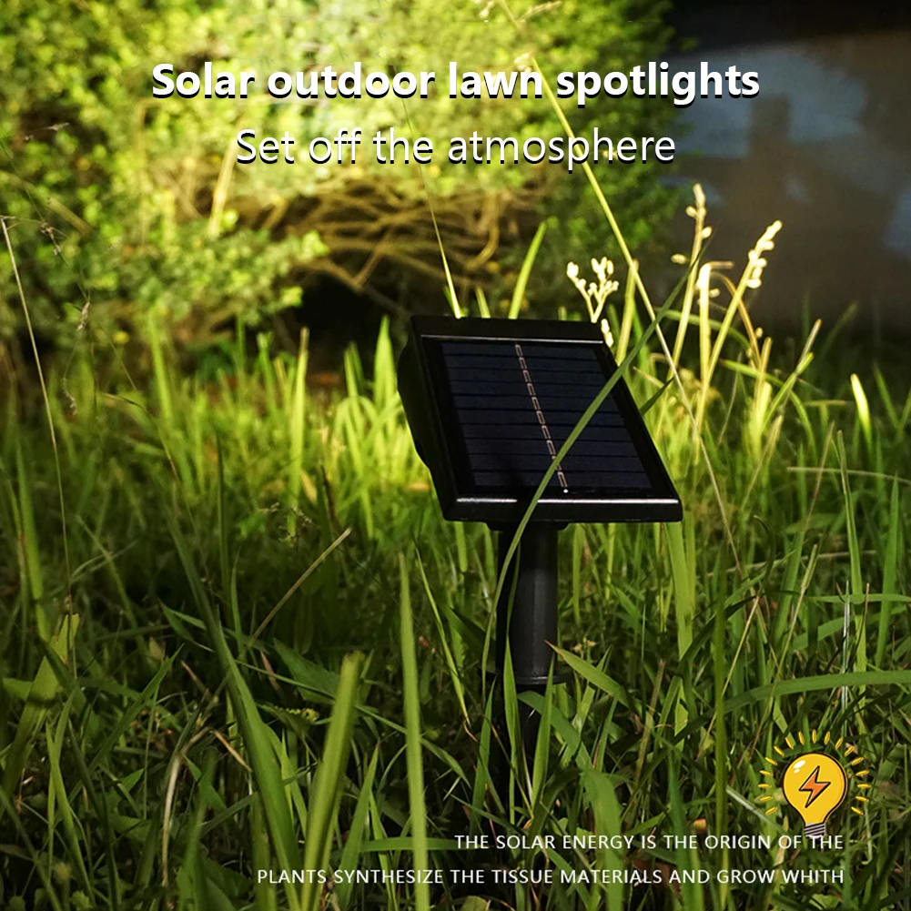 Imagem -02 - Luzes Solares Ajustáveis para Jardim Ângulo de Luz Ligado e Desligado Automático Projectores de Paisagem Impermeáveis ao ar Livre para Pátio e Passarela